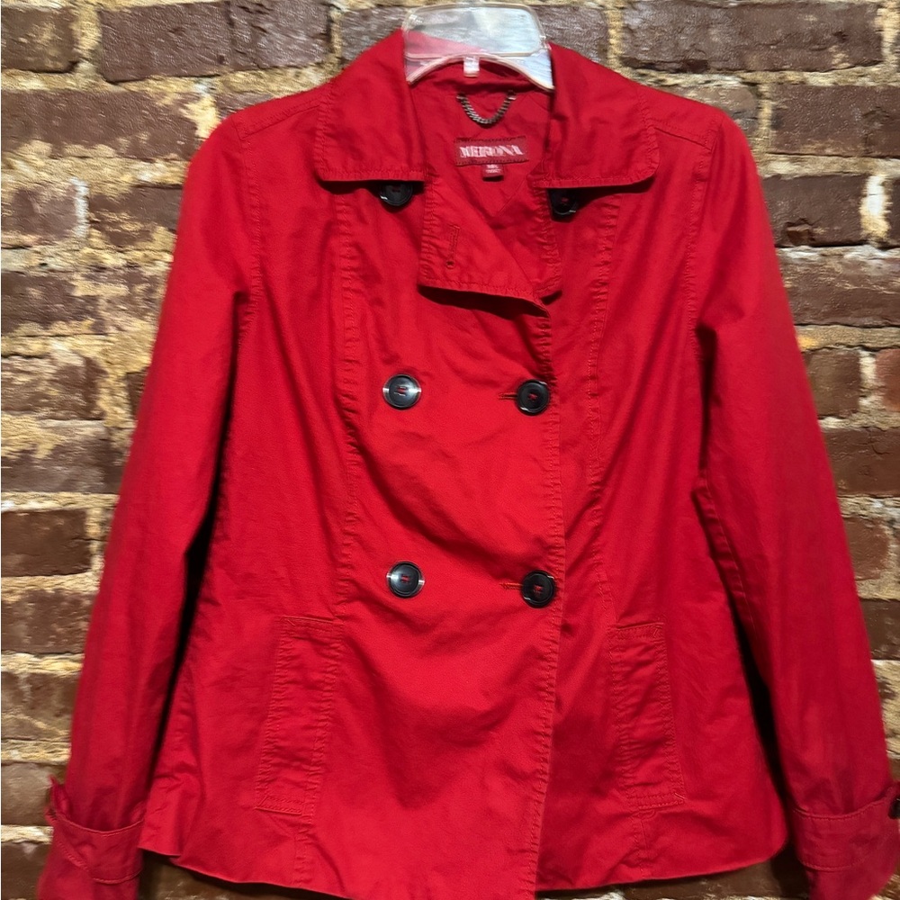 Merona Women's Red Double-Breasted Jacket Size XS